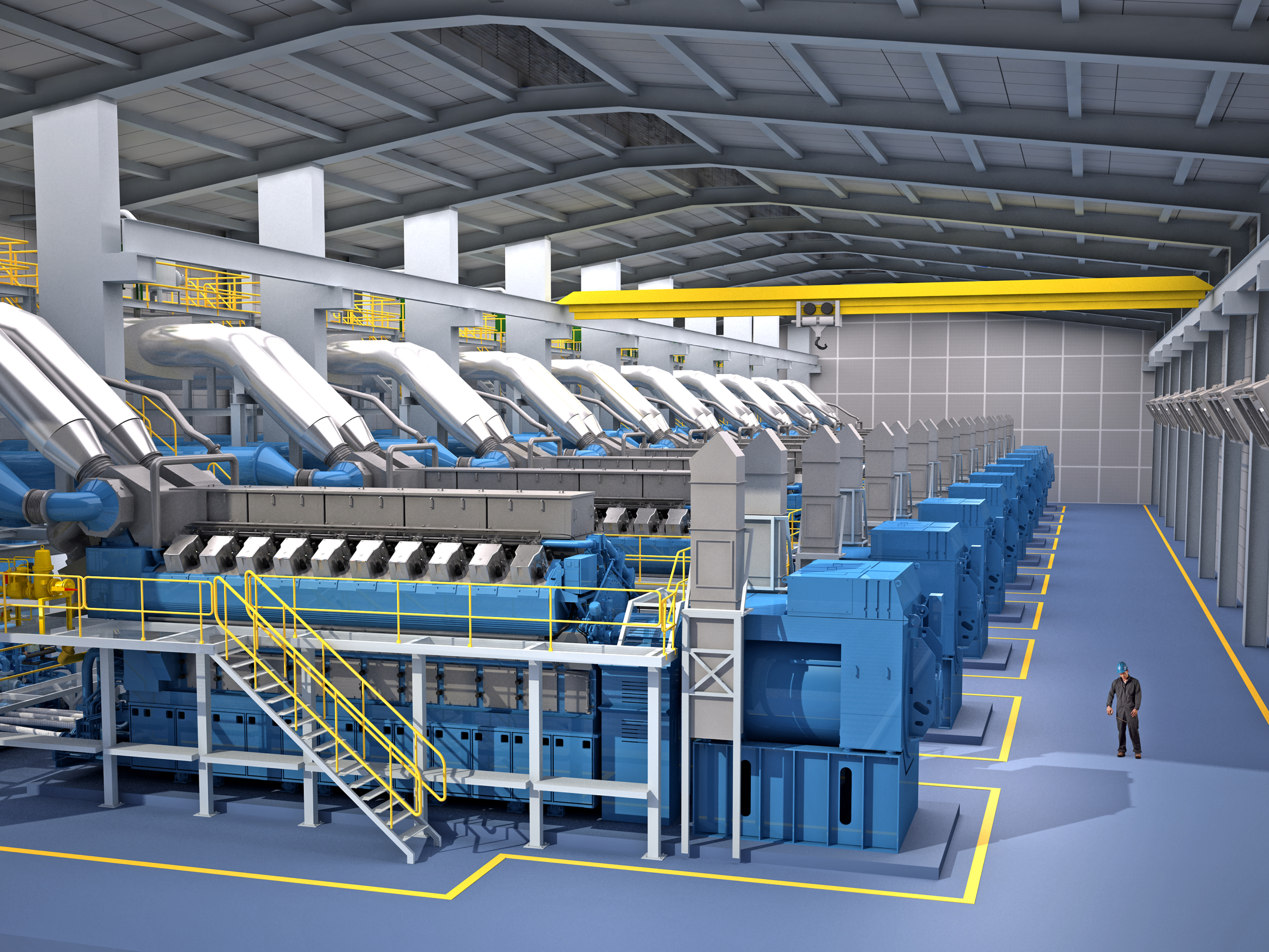 3D Rendering of Power Plant
