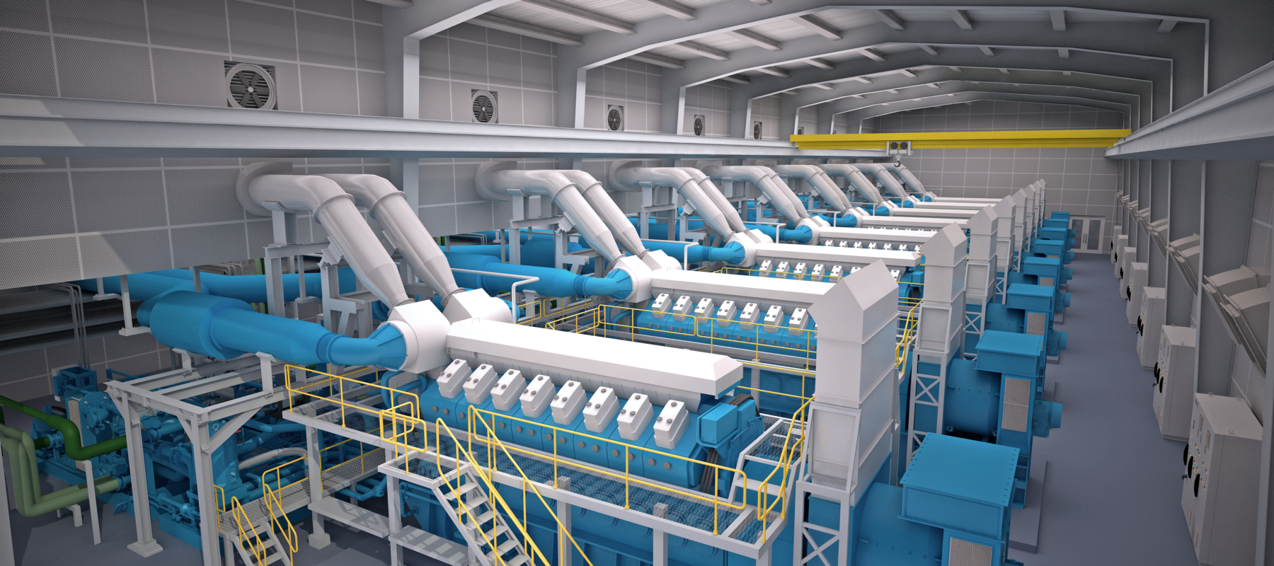 Engine Room Cladding Utilities | Land Applications | Bergen Engines